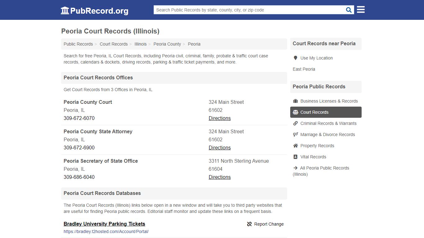 Free Peoria Court Records (Illinois Court Records) - pubrecord.org